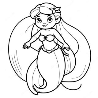 Ariel From Disney Alphabet Coloring Page 25284-20456