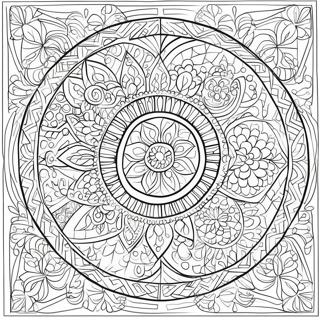 Islamic Pattern Coloring Page 2531-2142