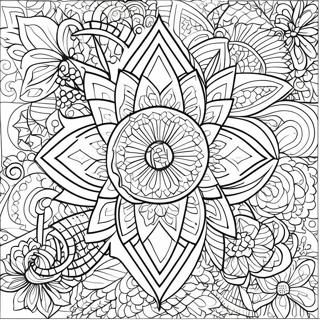 Islamic Pattern Coloring Page 2531-2143