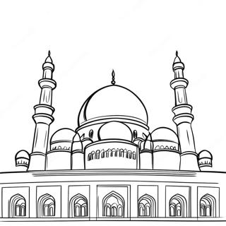 Beautiful Mosque Coloring Page 2532-2134