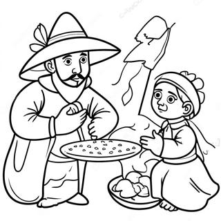 Las Posadas Traditional Celebration Coloring Page 25333-20492