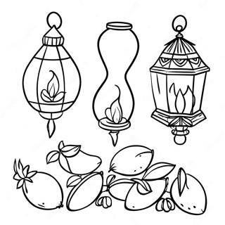 Las Posadas Festive Lanterns Coloring Page 25334-20493