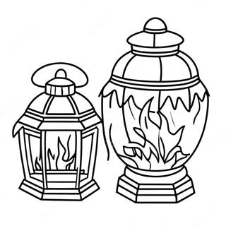 Las Posadas Festive Lanterns Coloring Page 25334-20494