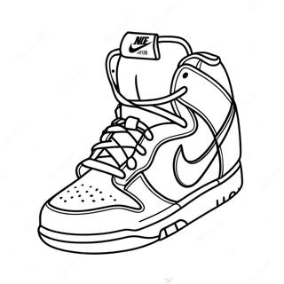 Colorful Nike Dunks Sneakers Coloring Page 25344-20515