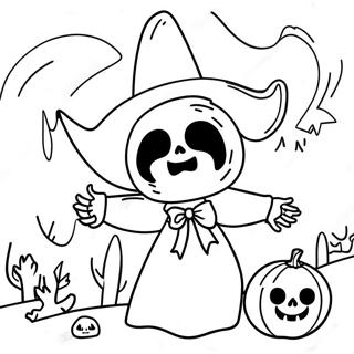 Spooky Ghouliana In Costume Coloring Page 25364-20517