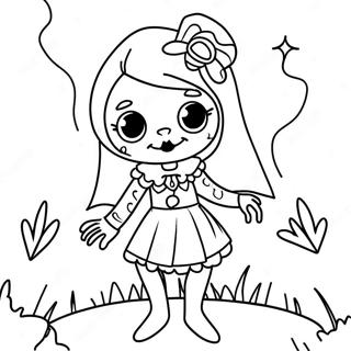 Spooky Ghouliana In Costume Coloring Page 25364-20518