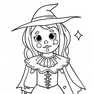 Spooky Ghouliana In Costume Coloring Page 25364-20519