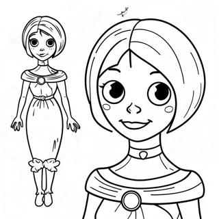 Spooky Ghouliana In Costume Coloring Page 25364-20520