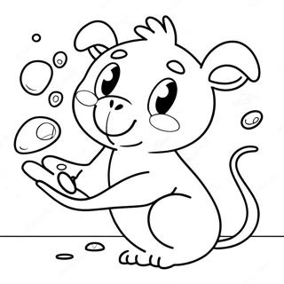 Cute Animals Handwashing Coloring Page 25374-20534