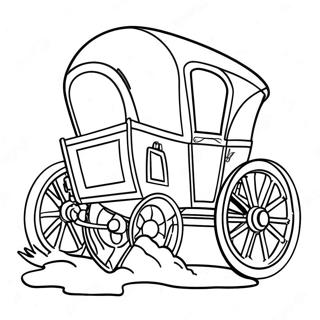 Pioneer Wagon Coloring Page 25383-20526