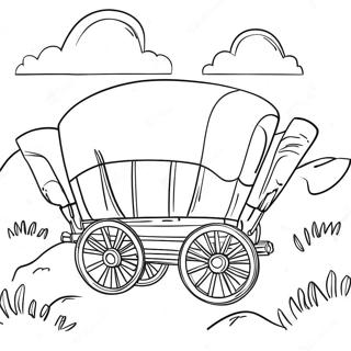 Pioneer Wagon Coloring Page 25383-20528