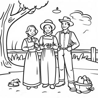 Pioneer Family In The Countryside Coloring Page 25384-20532