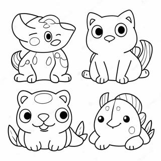 Colorful Animals Spot The Difference Coloring Page 25414-20554