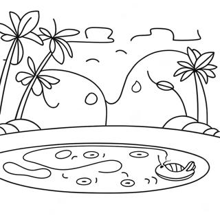 Swimming Coloring Pages