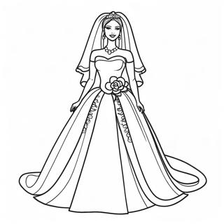 Wedding Barbie Coloring Pages