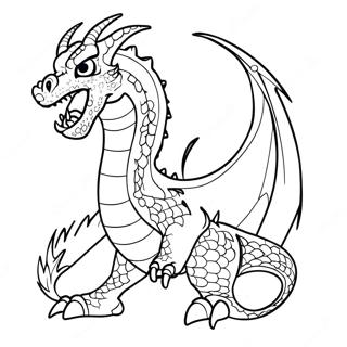 Fierce Dragon Master In Battle Coloring Page 25434-20572