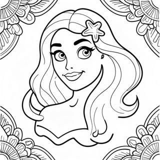 Rebellious Tattooed Ariel Coloring Page 25444-20580