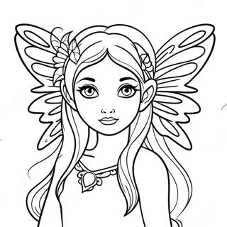 Gothic Fairy Mythical Creature For Adults Coloring Pages