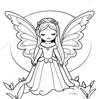 Gothic Fairy Mythical Creature Coloring Page 25473-20599