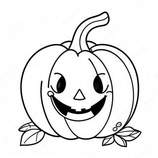 Cute October Pumpkin Coloring Page 25503-20620