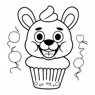 Chica Fnaf With Cupcake Coloring Page 25514-20633