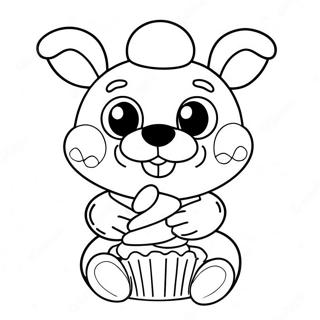 Chica Fnaf With Cupcake Coloring Page 25514-20634