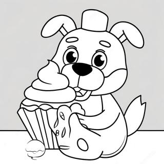 Chica Fnaf With Cupcake Coloring Page 25514-20635