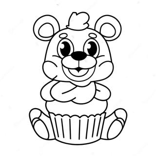 Chica Fnaf With Cupcake Coloring Page 25514-20636