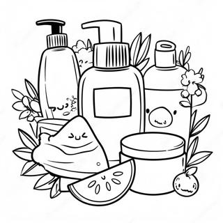 Cute Skincare Products Coloring Page 2552-2159