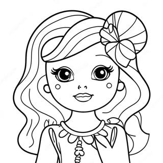 Candylicious Doll With Colorful Hair Coloring Page 25534-20649