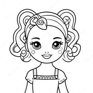 Candylicious Doll With Colorful Hair Coloring Page 25534-20650