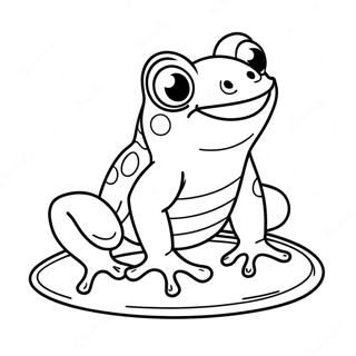 Cute Leap Year Frog Coloring Page 25544-20658