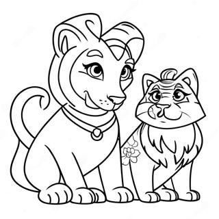 Jasmine And Rajah Coloring Page 25553-20662