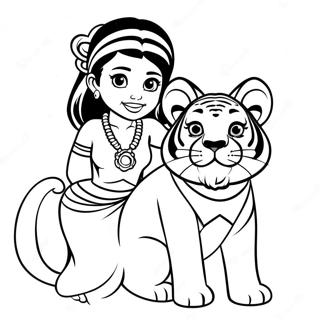 Jasmine And Rajah Coloring Page 25553-20663