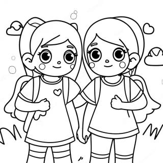 Adventurous Sisters Coloring Page 25584-20693