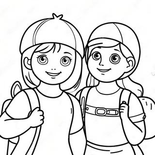 Adventurous Sisters Coloring Page 25584-20694