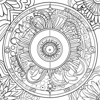 Colorful Astrology Mandala Coloring Page 25594-20704