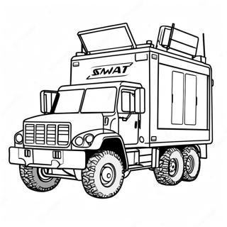 Swat Truck Outline Coloring Page 25603-20699