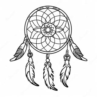 Native American Dreamcatcher Coloring Page 25614-20717