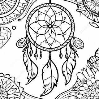 Native American Dreamcatcher Coloring Page 25614-20718