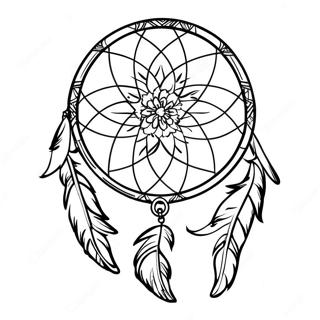 Native American Dreamcatcher Coloring Page 25614-20720