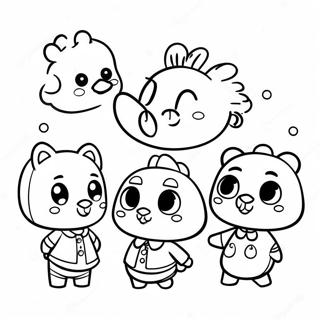 Cute Animal Crossing Characters Coloring Page 2562-2162