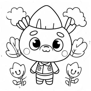 Cute Animal Crossing Characters Coloring Page 2562-2163