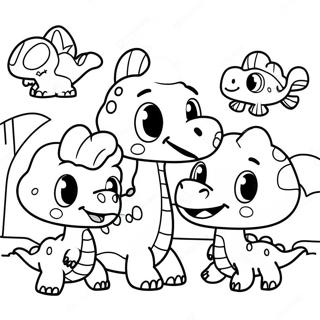 Cute Dino Ranch Characters Coloring Page 25644-20741