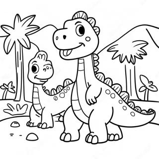 Cute Dino Ranch Characters Coloring Page 25644-20744