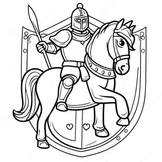 Brave Knight With Shield Coloring Page 25684-20775