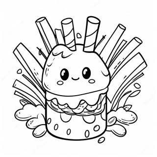 Cheesy Fries Coloring Page 25704-20782