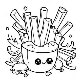 Cheesy Fries Coloring Page 25704-20784