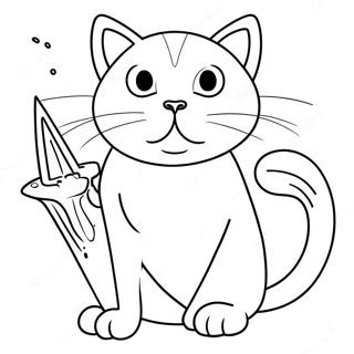 Meowscles In Action Coloring Page 25724-20807