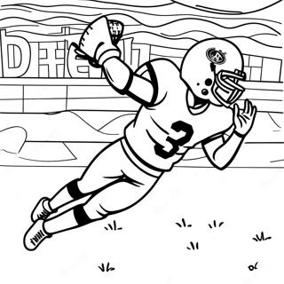 Ceedee Lamb Catching A Football Coloring Page 25744-20824